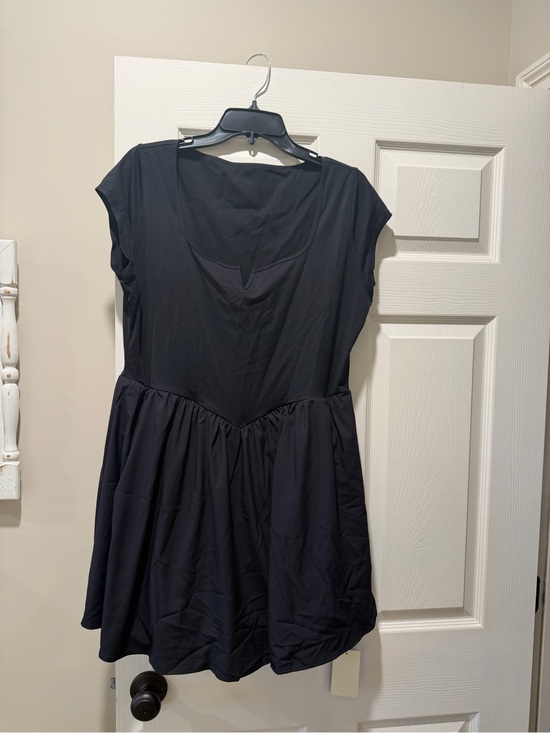 HALARA Dresses & Skirts - HALARA Black Short Sleeve Mini Fit-and-Flare Dress
